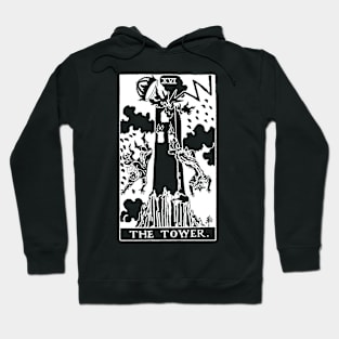 The Tower Tarot in white Hoodie